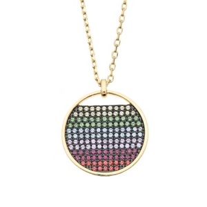 Rhode & Co. Rainbow Swarovski crystal necklace New